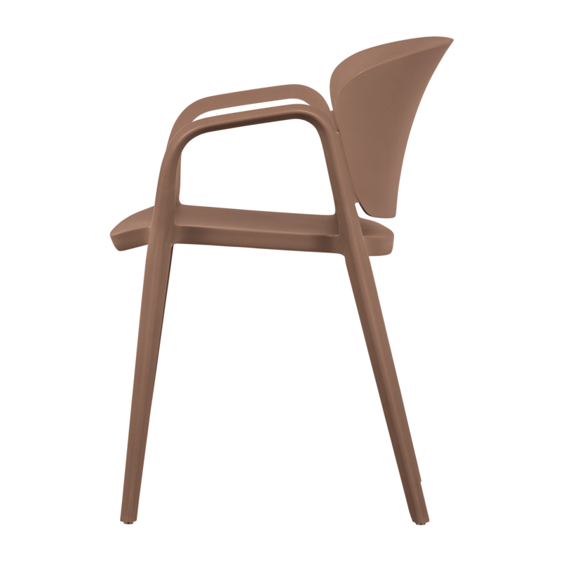 WOOOD-collectie Bent Plastic Garden Chair Salmon Pink (Set of 2)