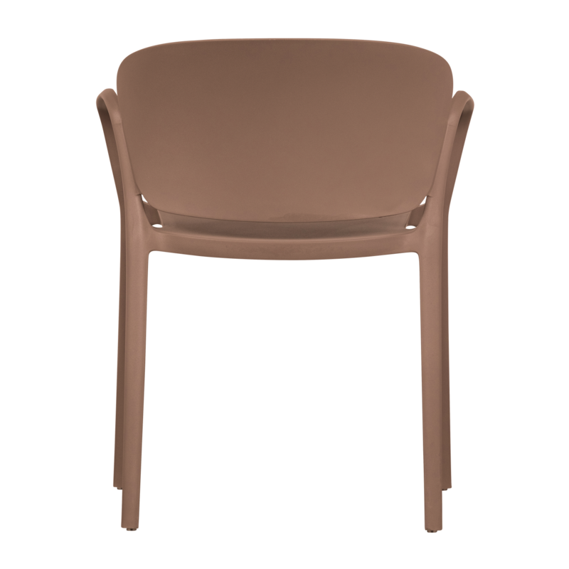 WOOOD-collectie Bent Plastic Garden Chair Salmon Pink (Set of 2)
