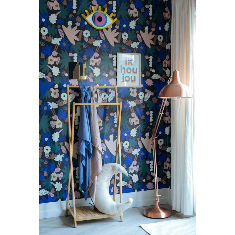 Meet Me at the Wall-collectie Behang Meet Me at the Wall -  Flowerplay Dark - Natural Noord