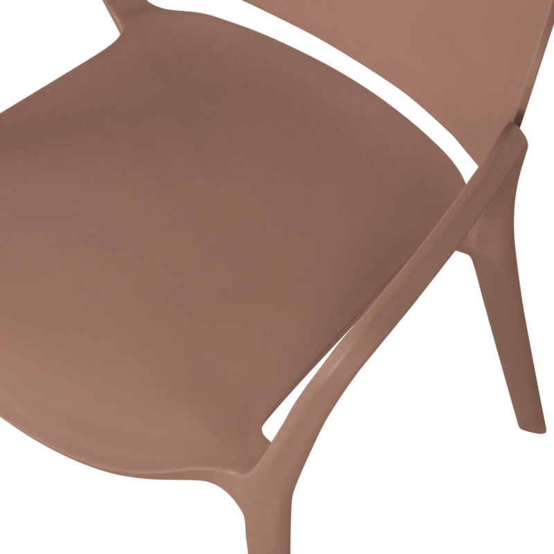 WOOOD-collectie Bent Plastic Garden Chair Salmon Pink (Set of 2)