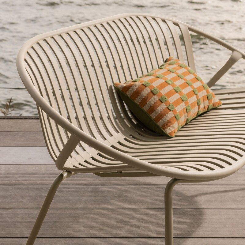 WOOOD-collectie Bruce Garden 2-Seater Bench PP/Metal Sand