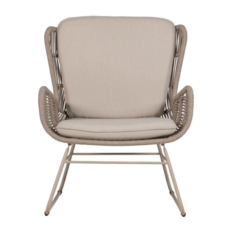 WOOOD-collectie Grace Tuin Loungestoel Staal/Touw Zand (Set Of 2)