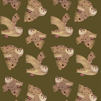 Meet Me at the Wall Kinderbehang Owl - Fern - Aniek Bartels