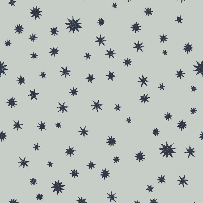 Meet Me at the Wall-collectie Kinderbehang Starry Night - Light blue - Joelle Wehkamp