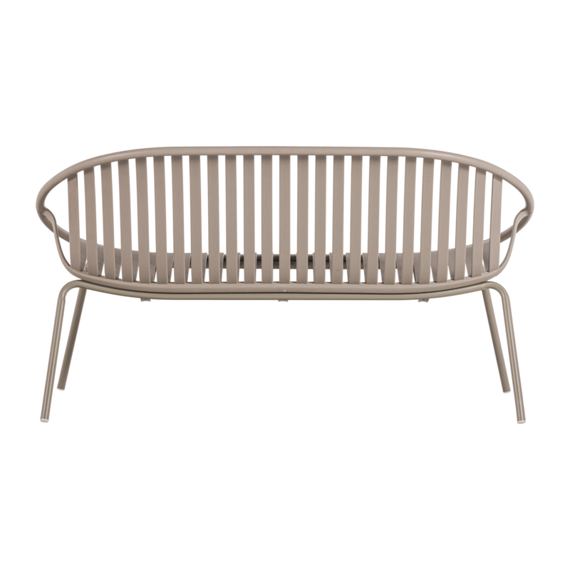 WOOOD-collectie Bruce Garden 2-Seater Bench PP/Metal Sand