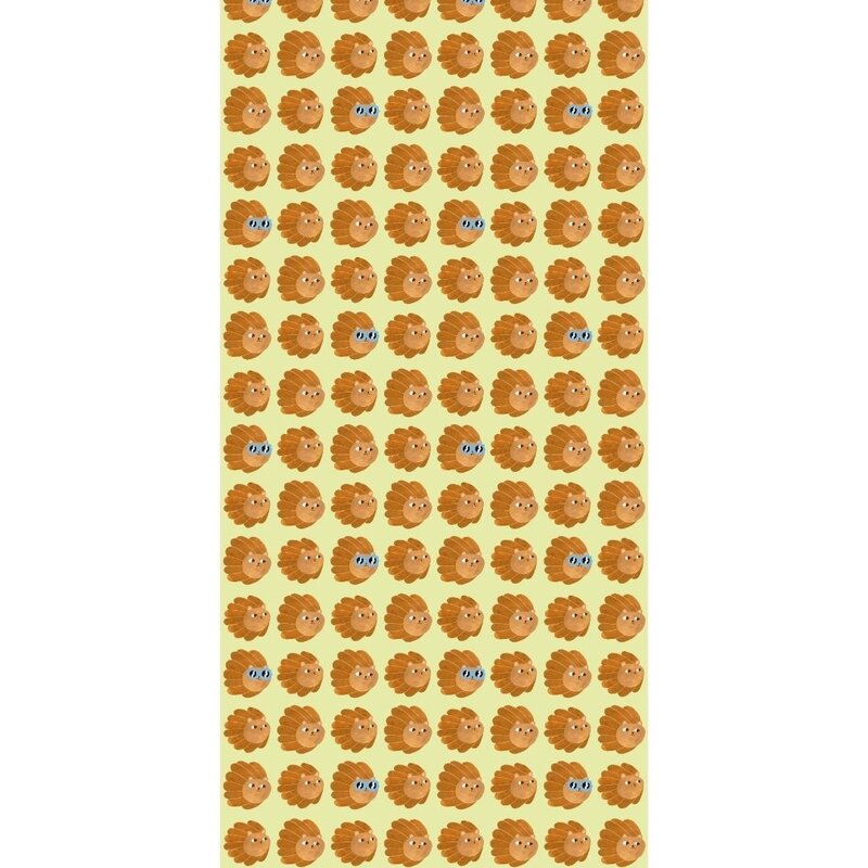 Meet Me at the Wall-collectie Kinderbehang Lion head - Matcha - Aniek Bartels