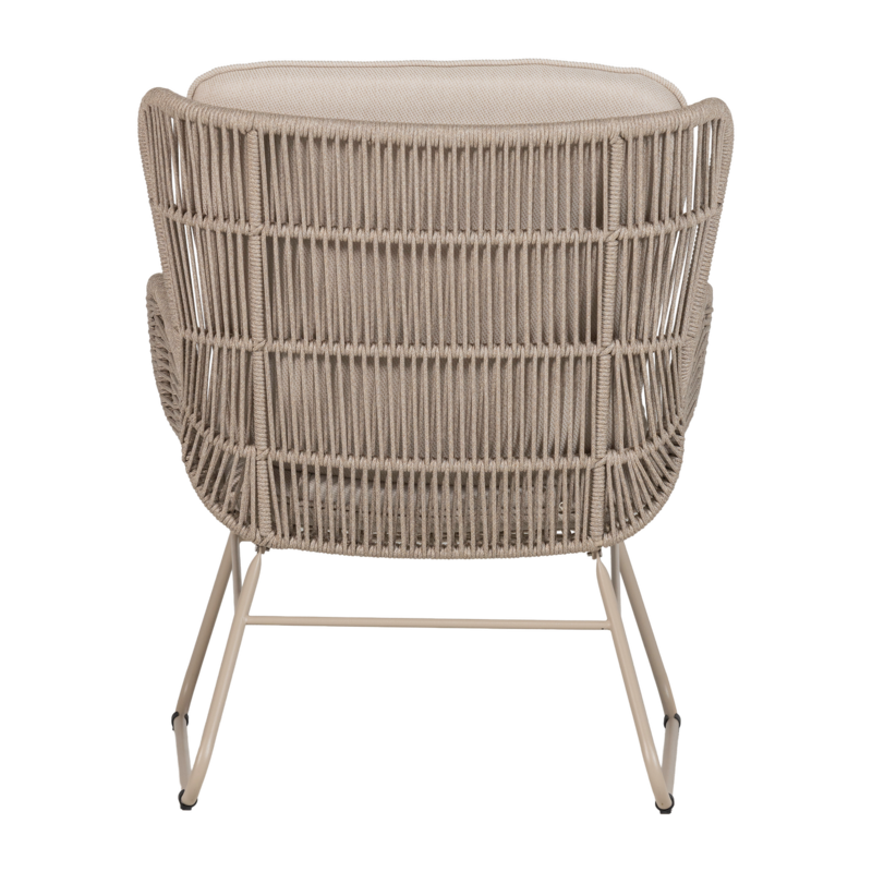WOOOD-collectie Grace Tuin Loungestoel Staal/Touw Zand (Set Of 2)