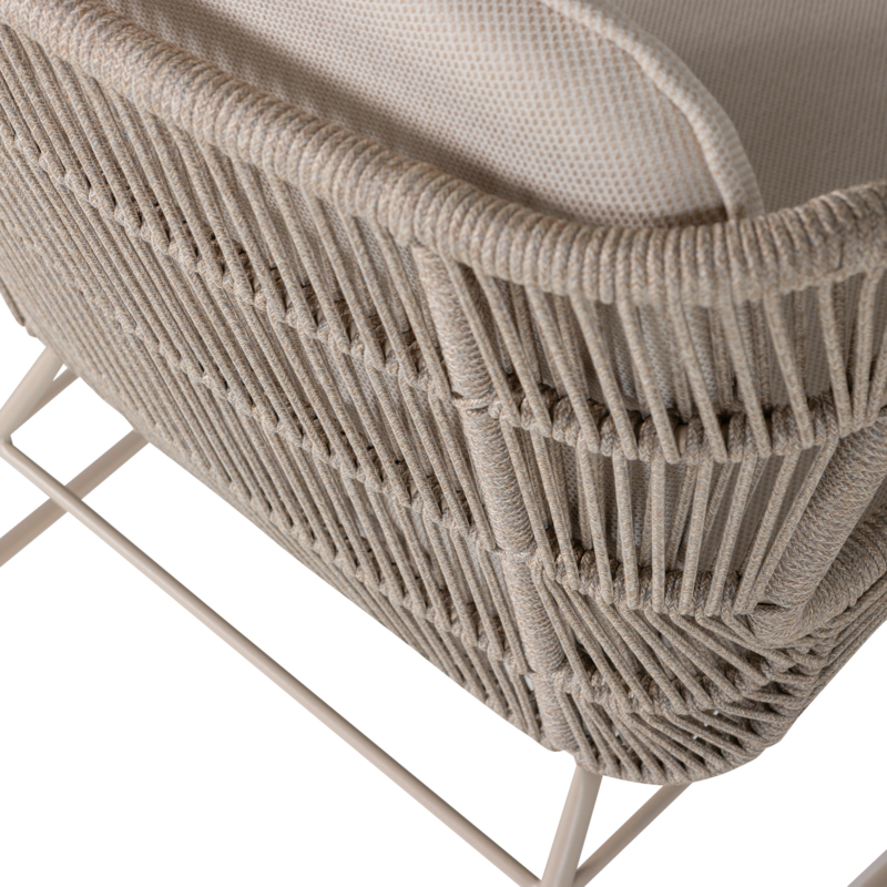 WOOOD-collectie Grace Tuin Loungestoel Staal/Touw Zand (Set Of 2)
