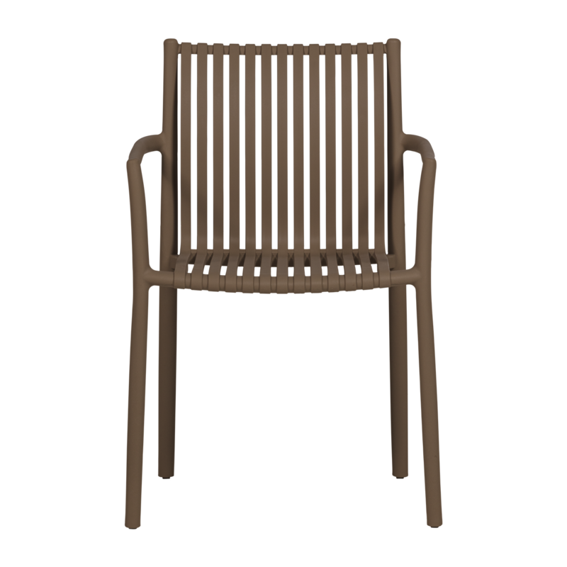 Easy Going Plastic Garden Chair Medium Brown (Set of 2)