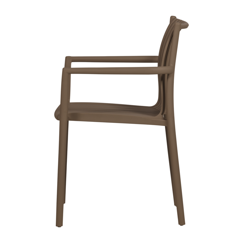 Easy Going Plastic Garden Chair Medium Brown (Set of 2)