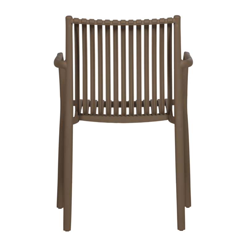 Easy Going Plastic Garden Chair Medium Brown (Set of 2)