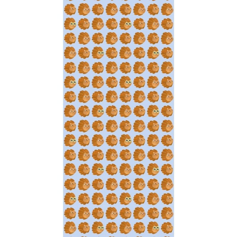 Meet Me at the Wall-collectie Kinderbehang Lion head - Blue - Aniek Bartels