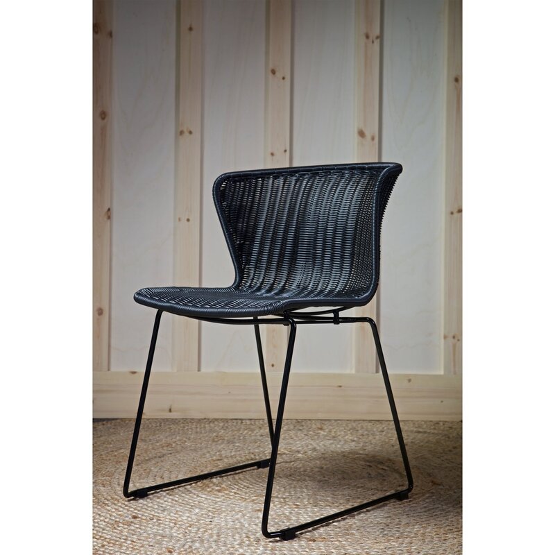 WOOOD-collectie Wings Tuinstoel Zwart - Set Van 2