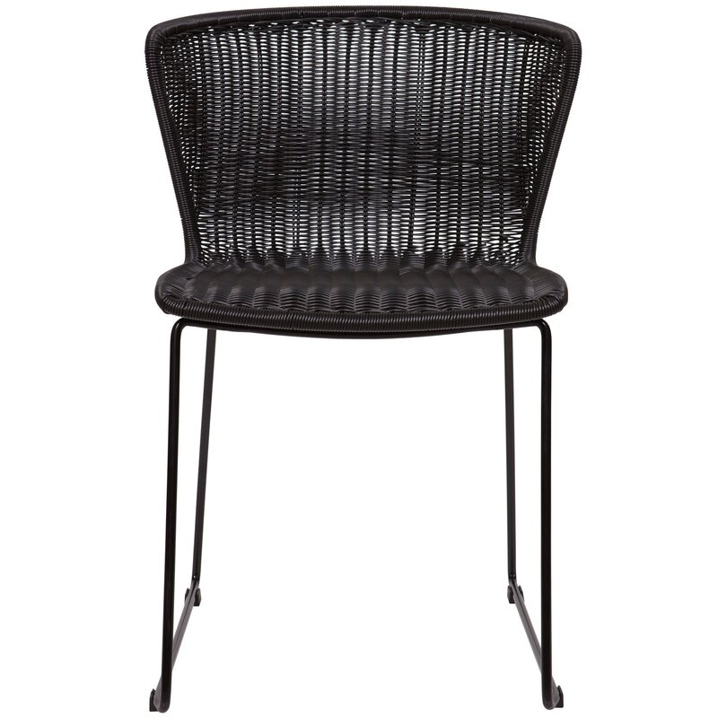 WOOOD-collectie Wings Tuinstoel Zwart - Set Van 2