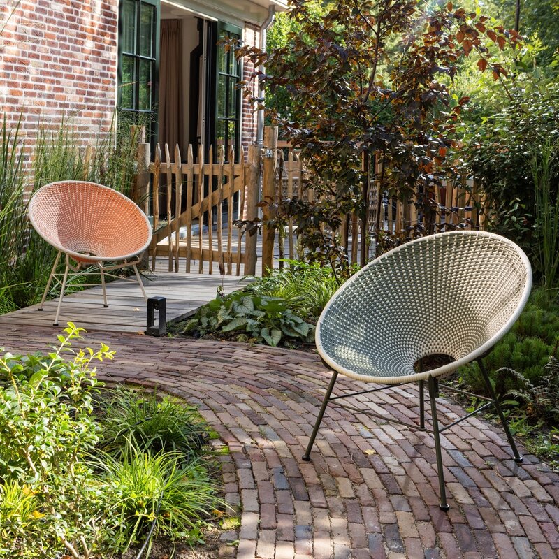 WOOOD-collectie Kazoun Garden Lounge Chair Wicker Orange