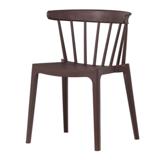WOOOD Bliss Garden Chair with Slats Plastic Purple/Brown (Set of 2)