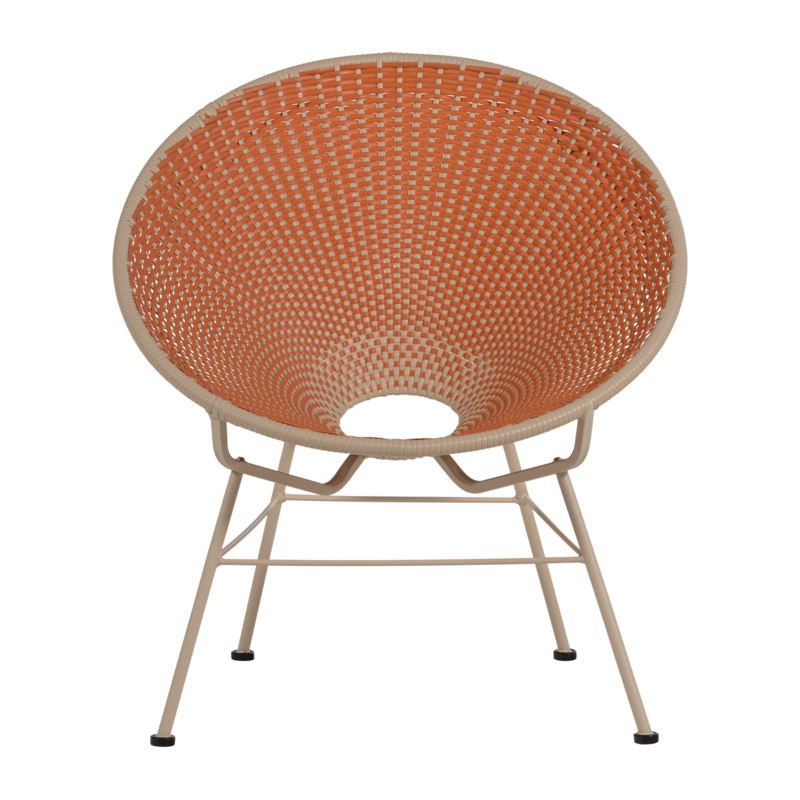 WOOOD-collectie Kazoun Garden Lounge Chair Wicker Orange