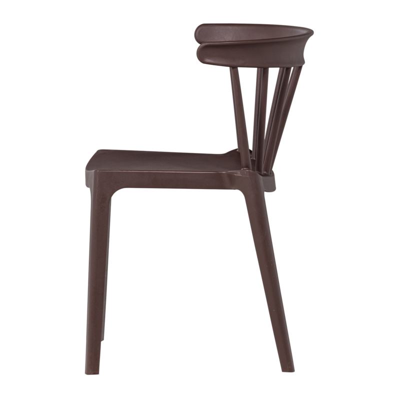 WOOOD-collectie Bliss Garden Chair with Slats Plastic Purple/Brown (Set of 2)