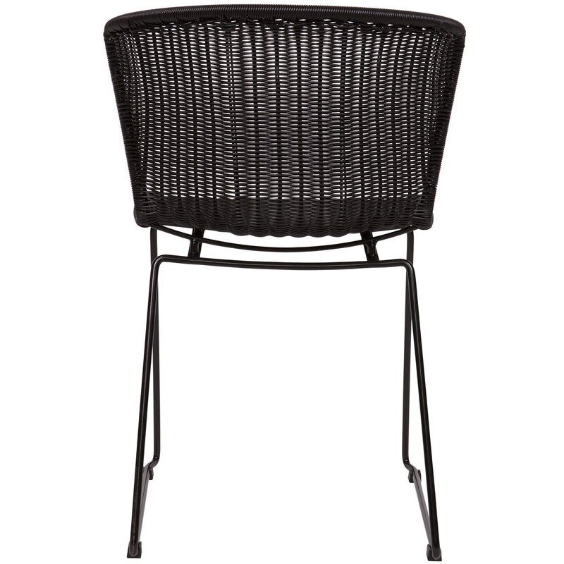 WOOOD-collectie Wings Tuinstoel Zwart - Set Van 2