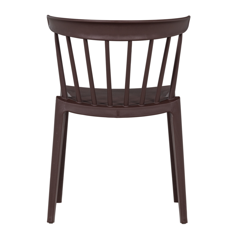 WOOOD-collectie Bliss Garden Chair with Slats Plastic Purple/Brown (Set of 2)