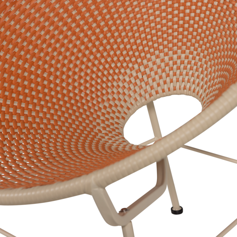 WOOOD-collectie Kazoun Garden Lounge Chair Wicker Orange