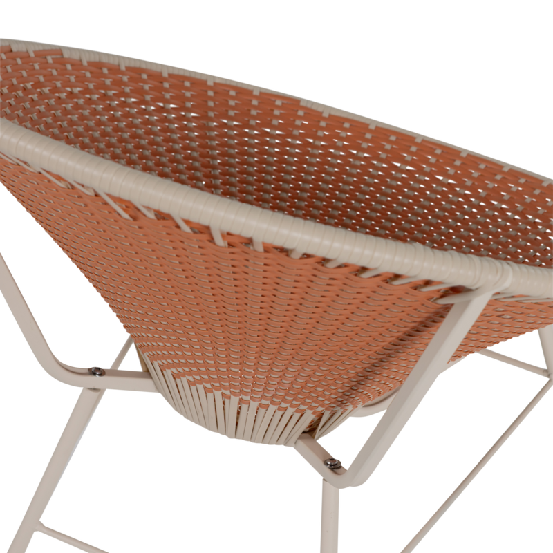 WOOOD-collectie Kazoun Tuin Loungestoel Wicker Oranje