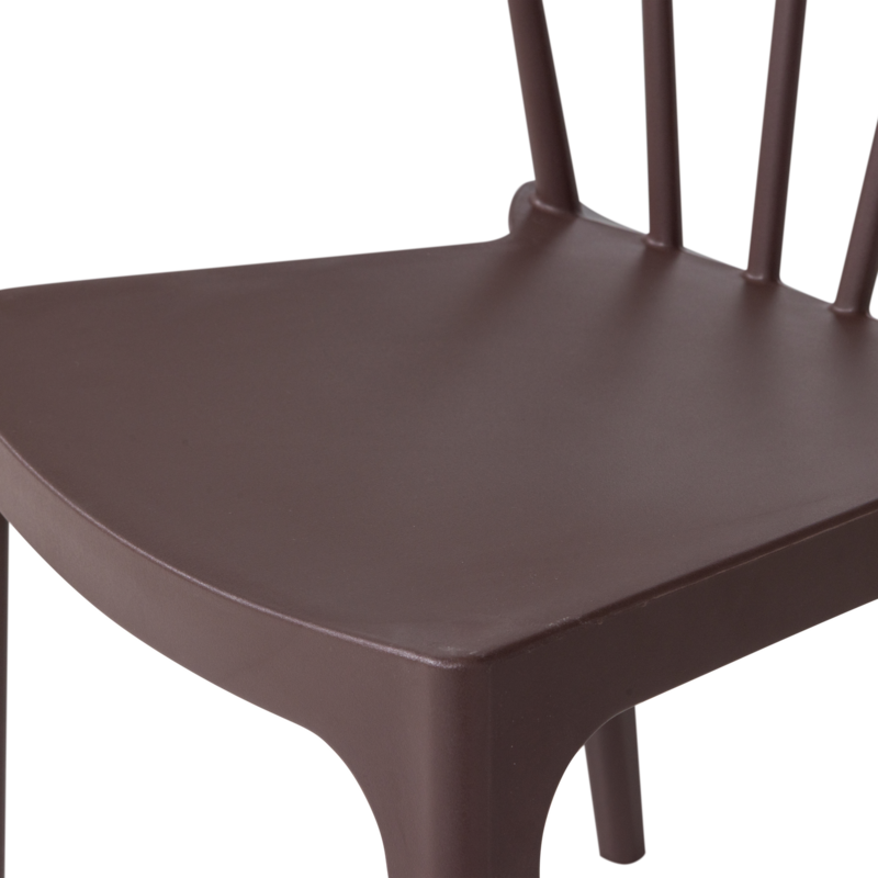 WOOOD-collectie Bliss Garden Chair with Slats Plastic Purple/Brown (Set of 2)