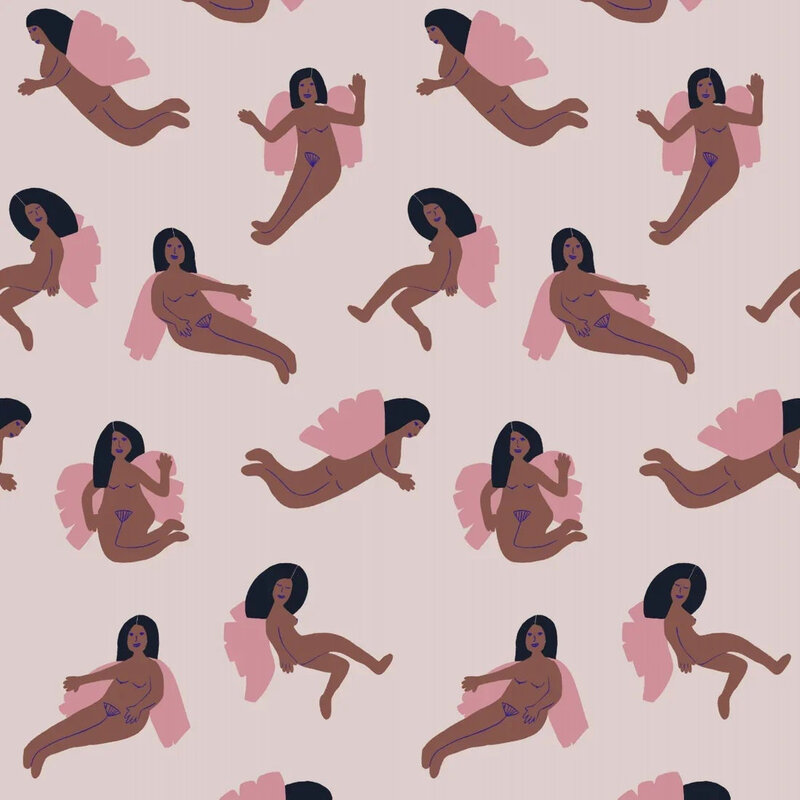 Meet Me at the Wall-collectie Behang  Womanhood Soft Pink  - Natural Noord