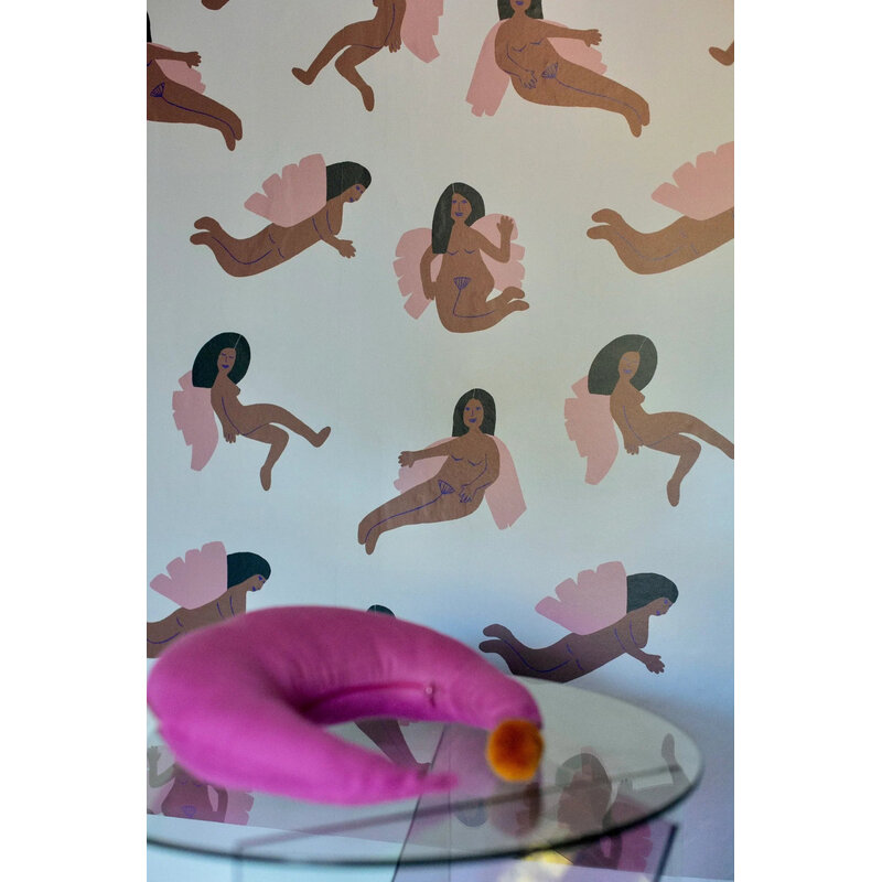 Meet Me at the Wall-collectie Behang  Womanhood Soft Pink  - Natural Noord