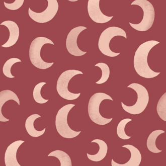 Meet Me at the Wall Behang Moon Rhubarb - Aniek Bartels