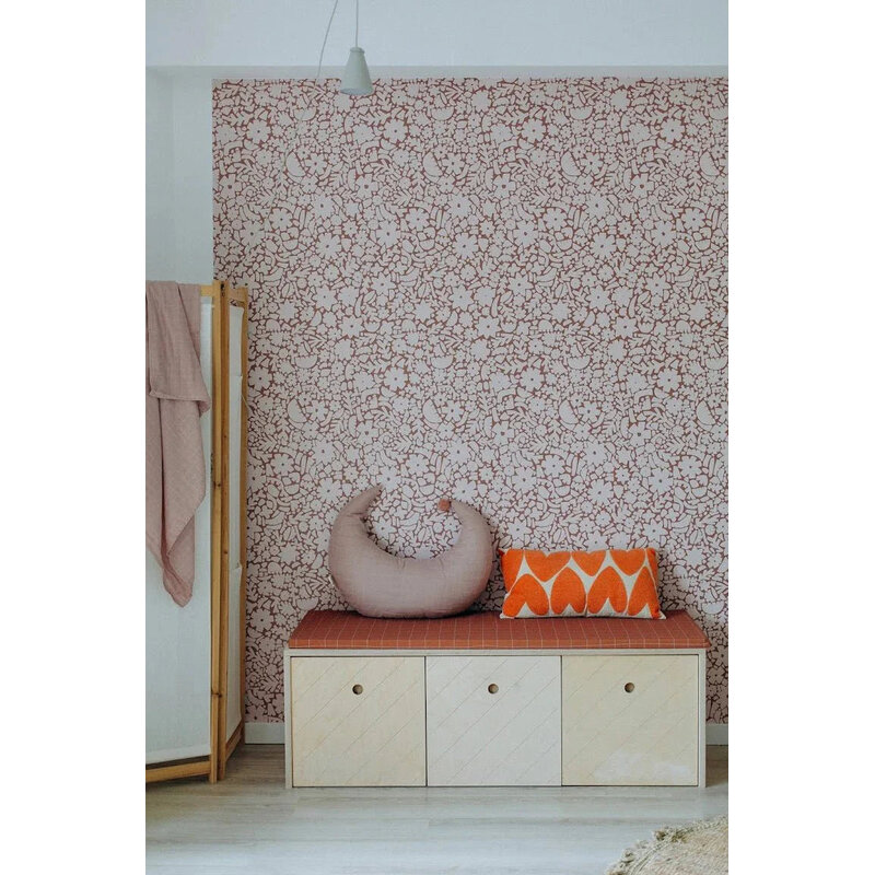 Meet Me at the Wall-collectie Behang Meet Me at the Wall -  Flowerfield Warm Taupe  - Naturel Noord