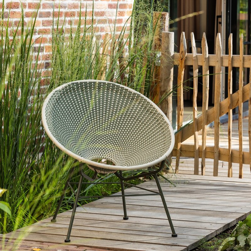 WOOOD-collectie Kazoun Garden Lounge Chair Wicker Green