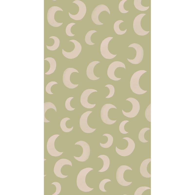 Meet Me at the Wall-collectie Behang Moon Pistache - Aniek Bartels