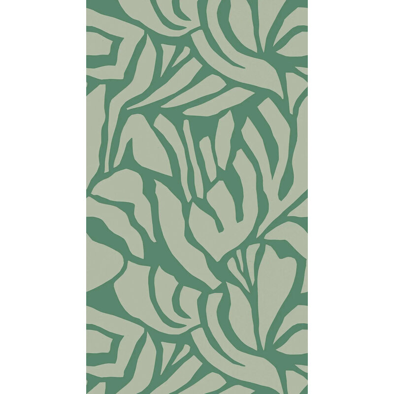 Meet Me at the Wall-collectie Behang  Flow Grean 1 - Sabine van Vessem