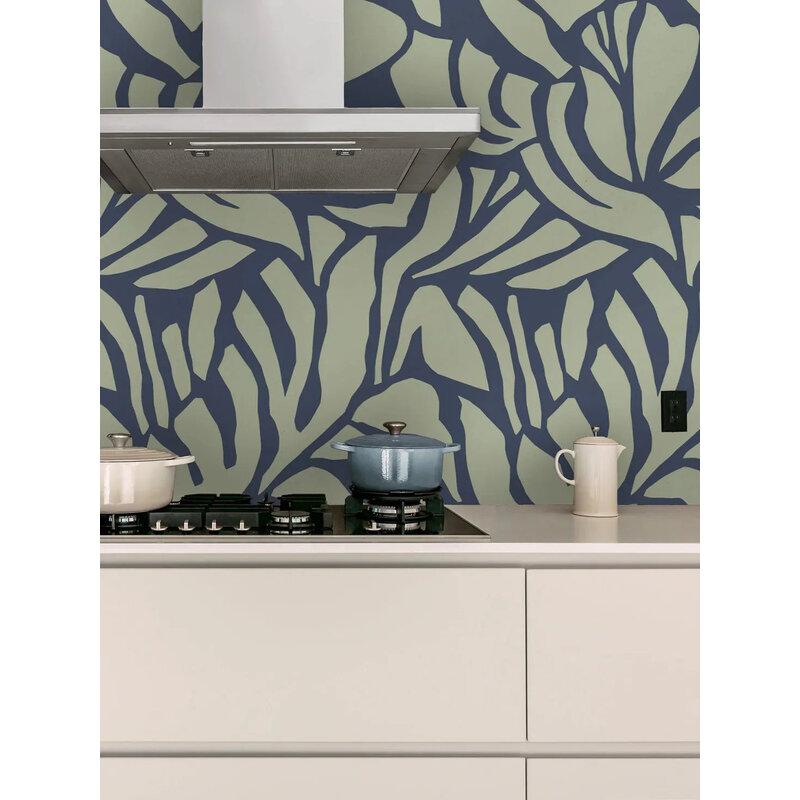 Meet Me at the Wall-collectie Behang  Flow Grean 3 - Sabine van Vessem