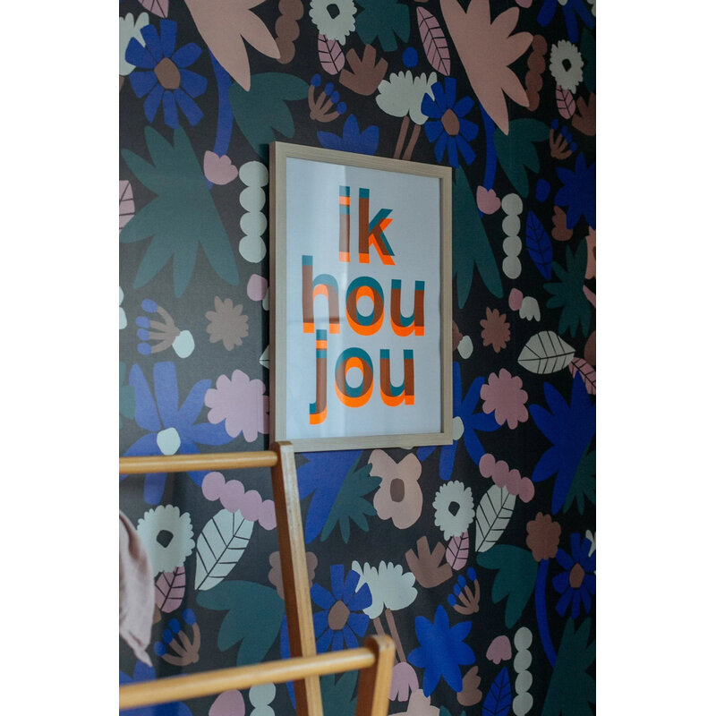 Meet Me at the Wall-collectie Behang Meet Me at the Wall -  Flowerplay Dark - Natural Noord