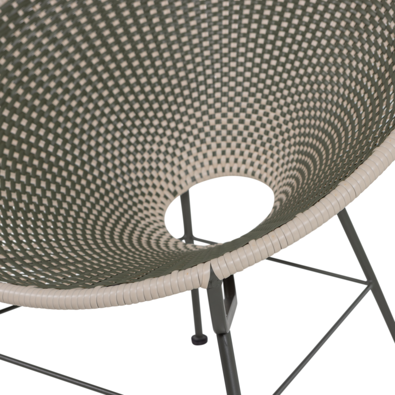 WOOOD-collectie Kazoun Garden Lounge Chair Wicker Green