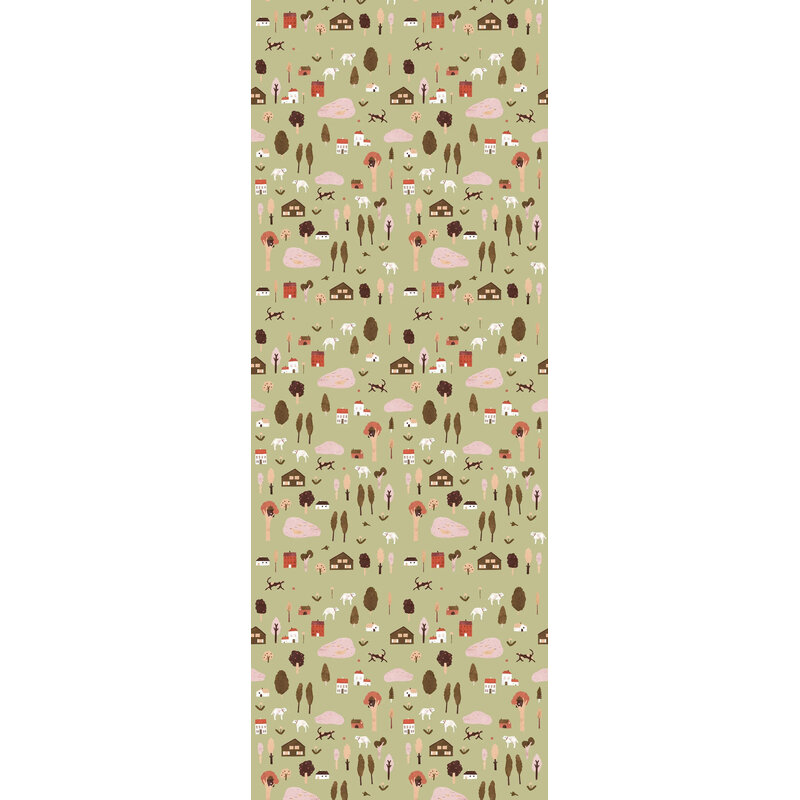 Meet Me at the Wall-collectie Behang Meet Me at the Wall - Village Olive - Lotte Dirks