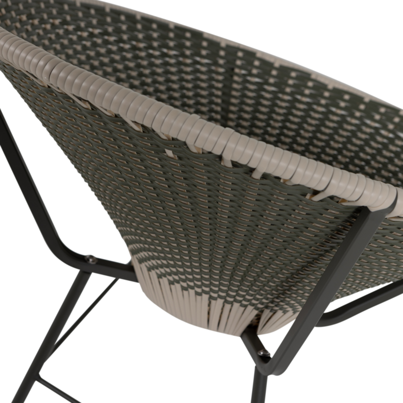 WOOOD-collectie Kazoun Garden Lounge Chair Wicker Green