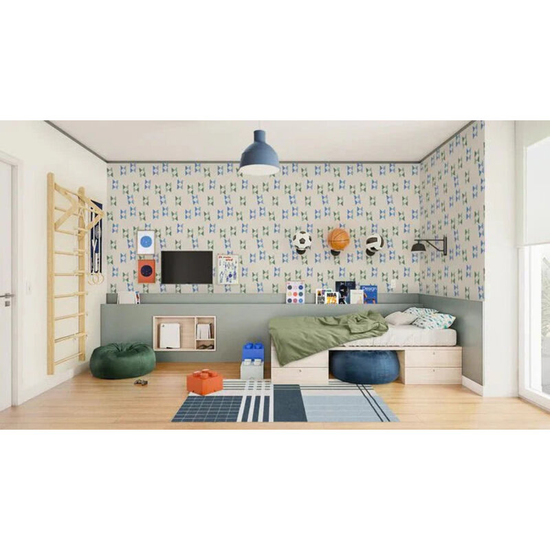 Meet Me at the Wall-collectie Behang Wow Bow Blues - Carolien Baudoin