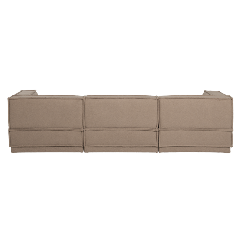 WOOOD-collectie Manu Chaise Longue Bank Links Teddy Taupe [Fsc]