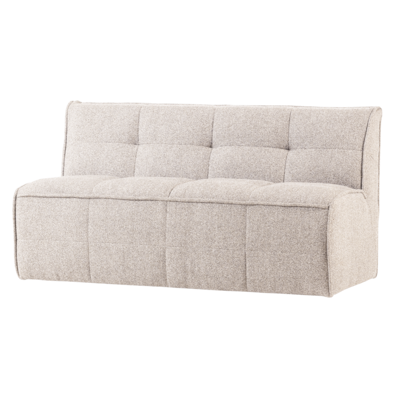 Cluster Eetbankje Met Rugleuning Boucle Zand Beige