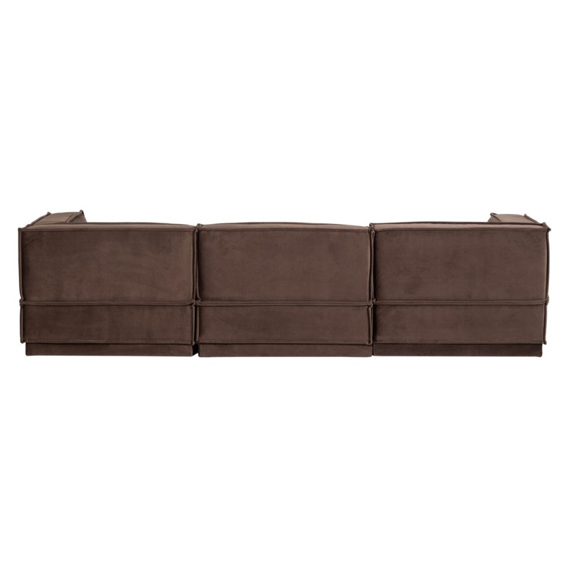 WOOOD-collectie Manu Chaise Longue Bank Links Velvet Bruin [Fsc]