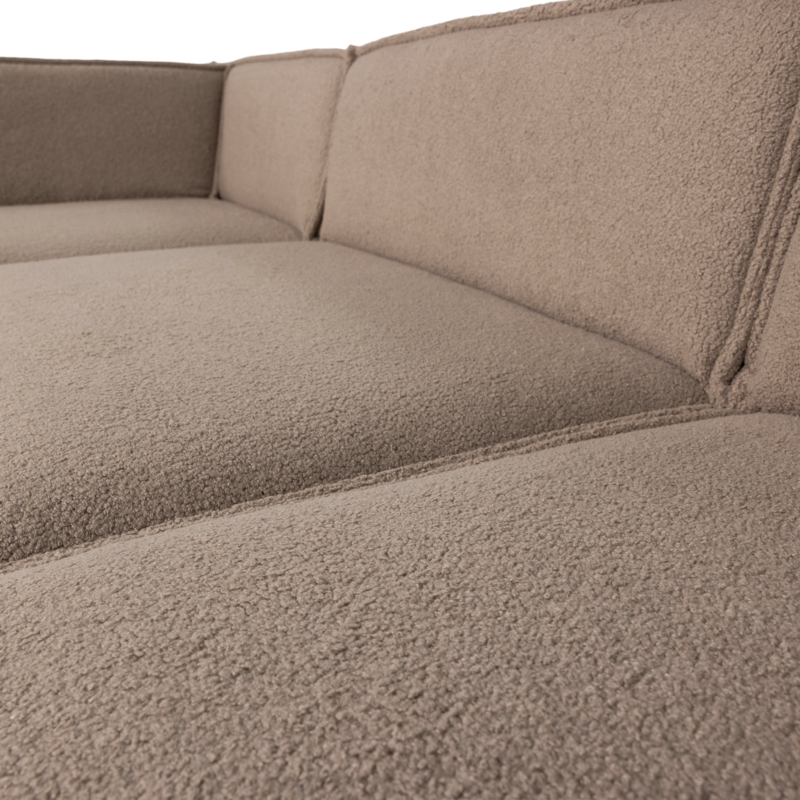 WOOOD-collectie Manu Chaise Longue Bank Links Teddy Taupe [Fsc]