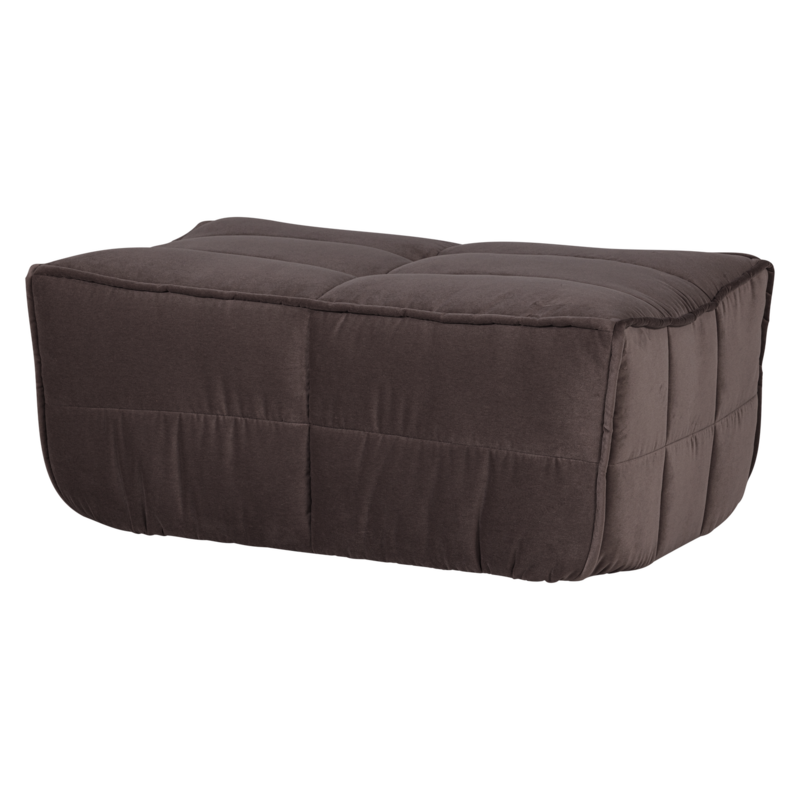 Cluster Hocker Velvet Chocolade Bruin