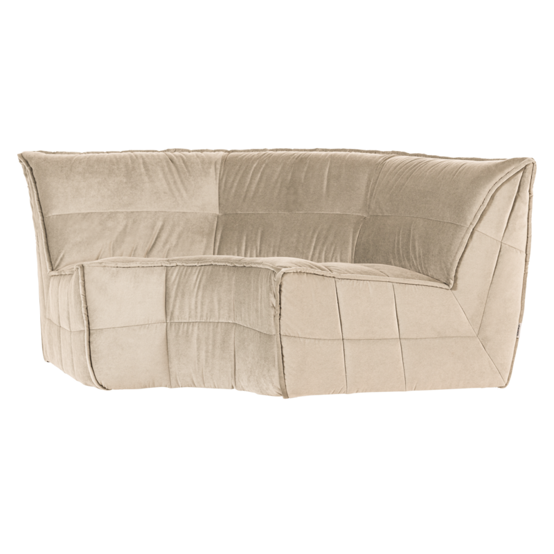 vtwonen-collectie Cluster Hoekelement Velvet Zacht Beige