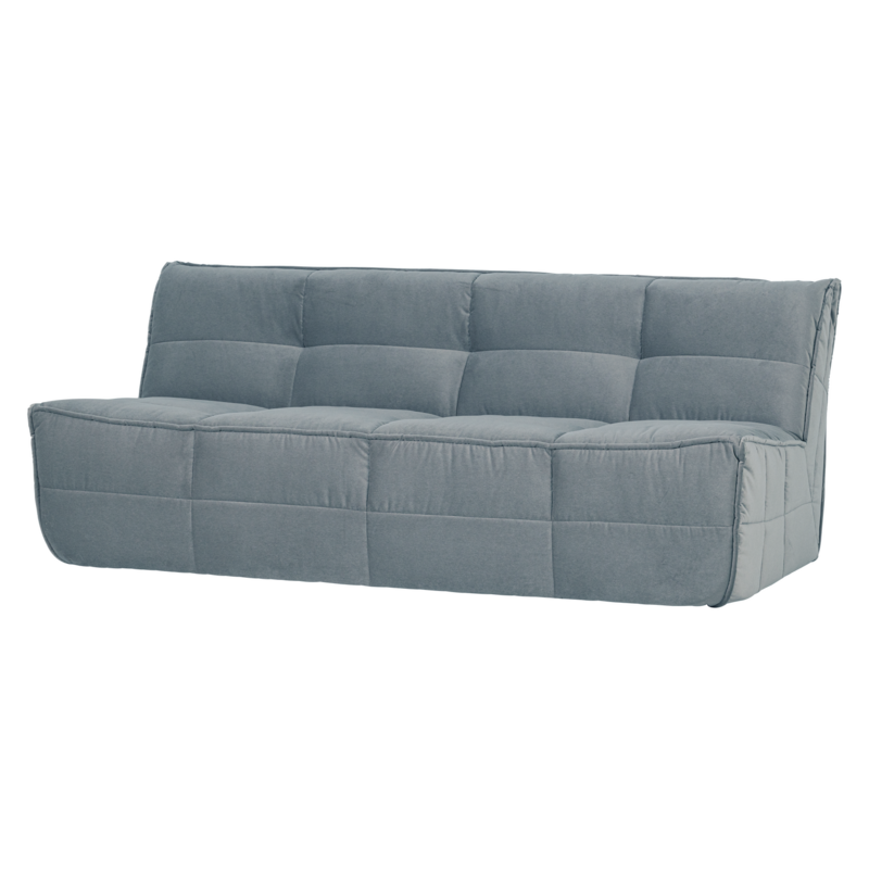 Cluster 3-Zits Bank Velvet Turquoise Blauw