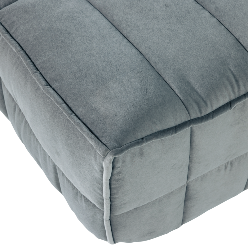 Cluster Hocker Velvet Turquoise Blauw