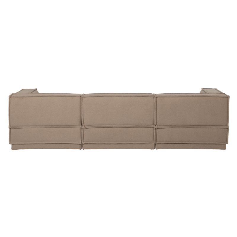 WOOOD-collectie Manu Chaise Longue Bank Rechts Teddy Taupe [Fsc]