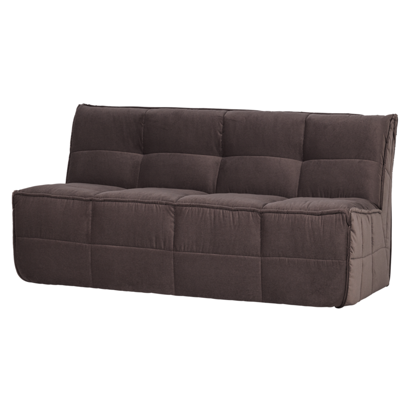 vtwonen-collectie Cluster Eetbankje Met Rugleuning Velvet Chocolade Bruin